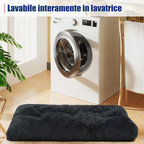 Cuscino Morbido e Traspirante per Cani 90x60 cm con Fondo Antiscivolo - Grigio Scuro