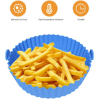 Set 10PZ Vassoi in Silicone da 20 cm per Friggitrice ad Aria – Riutilizzabili, Antiaderenti, Resistenti al Calore fino a 260°C – Adatti anche per Forno, Microonde e Lavastoviglie