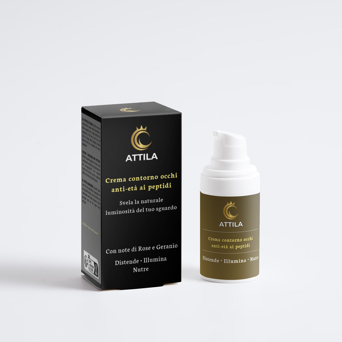 ATTILA | Crema Contorno Occhi Anti-Age, Compattante e Rigenerante con Peptidi e Vitamina C