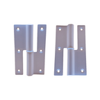 Coppia Cerniere Pesanti Porte Ottone Bianca 120x70 mm Destra D (2 Pz)