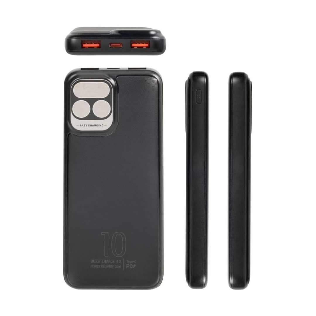 Power Bank 15000mAh 66W con Display LED e 4 Cavi Integrati