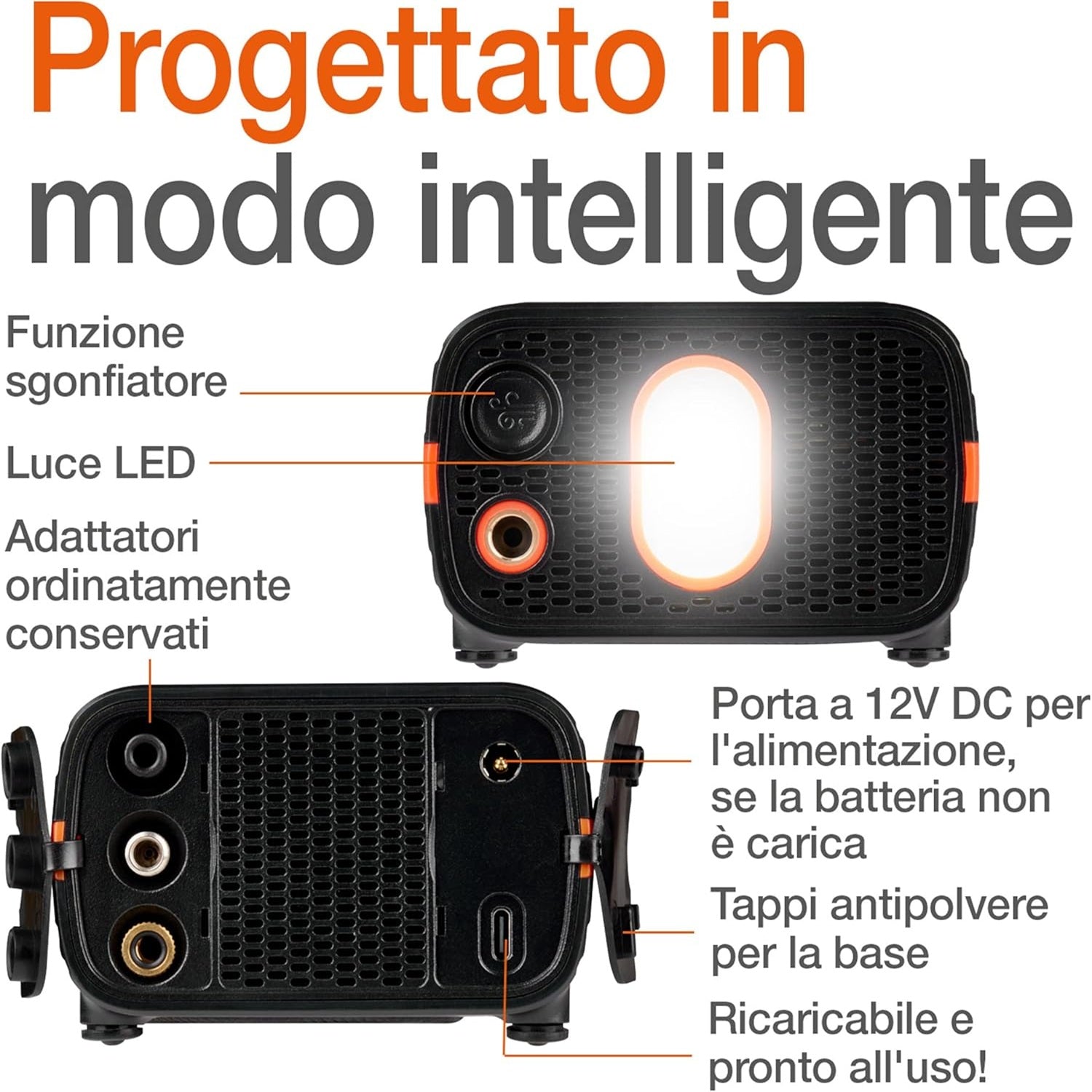 Compressore OSRAM Digitale Portatile 8,3 BAR - Ricaricabile e Potente