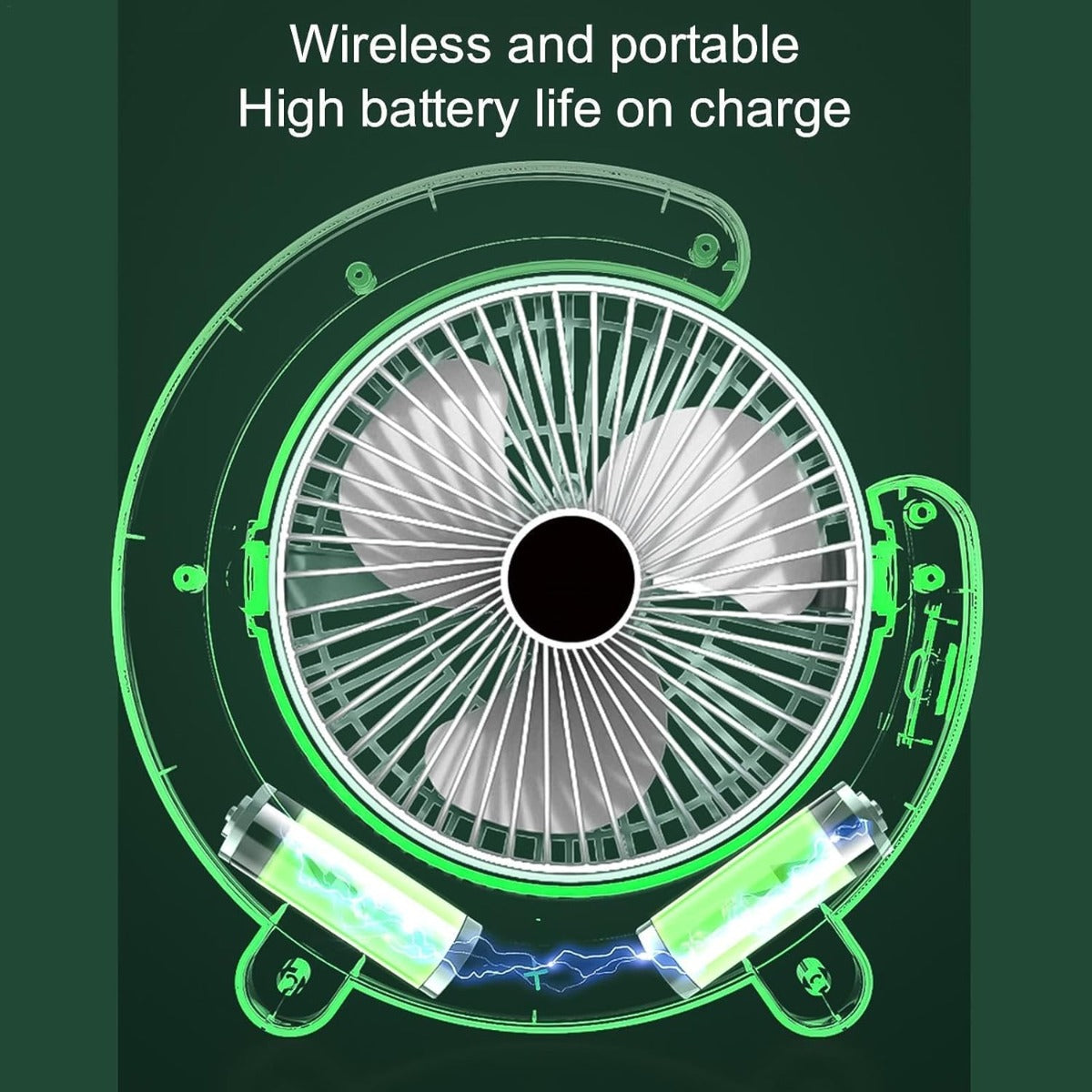 Ventilatore da tavolo portatile USB con luce RGB