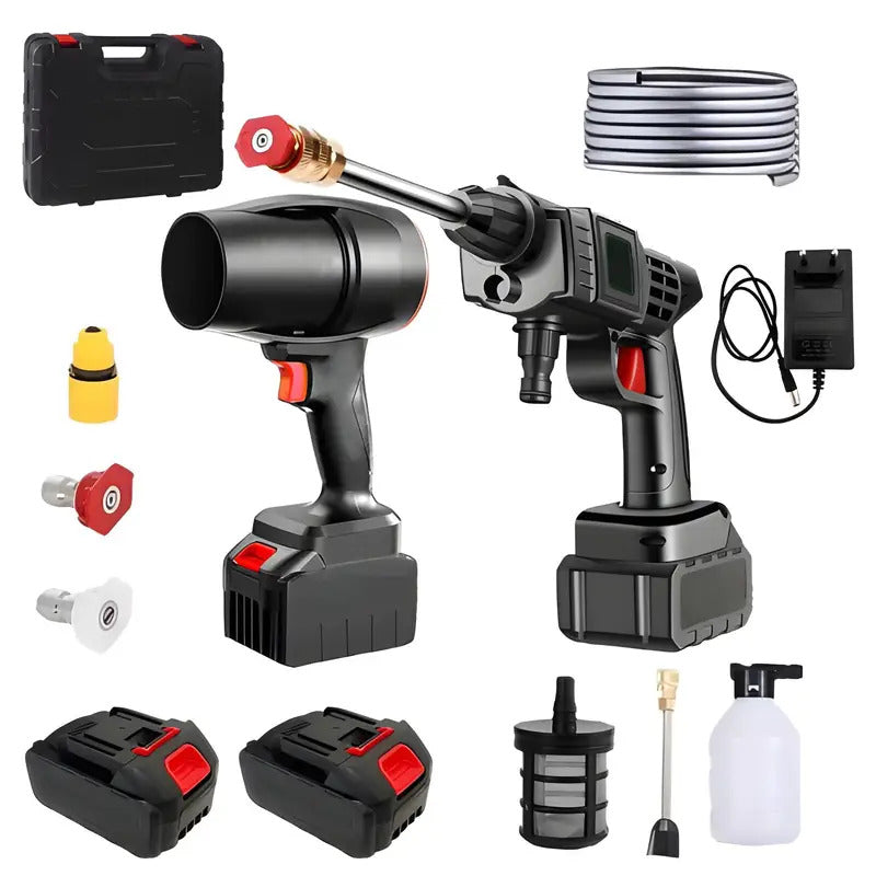 Kit 2 in 1 Idropulitrice Cordless + Soffiatore Doppia Batteria 48V con Accessori