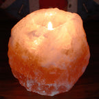 Portacandela in Sale Rosa dell'Himalaya Naturale
