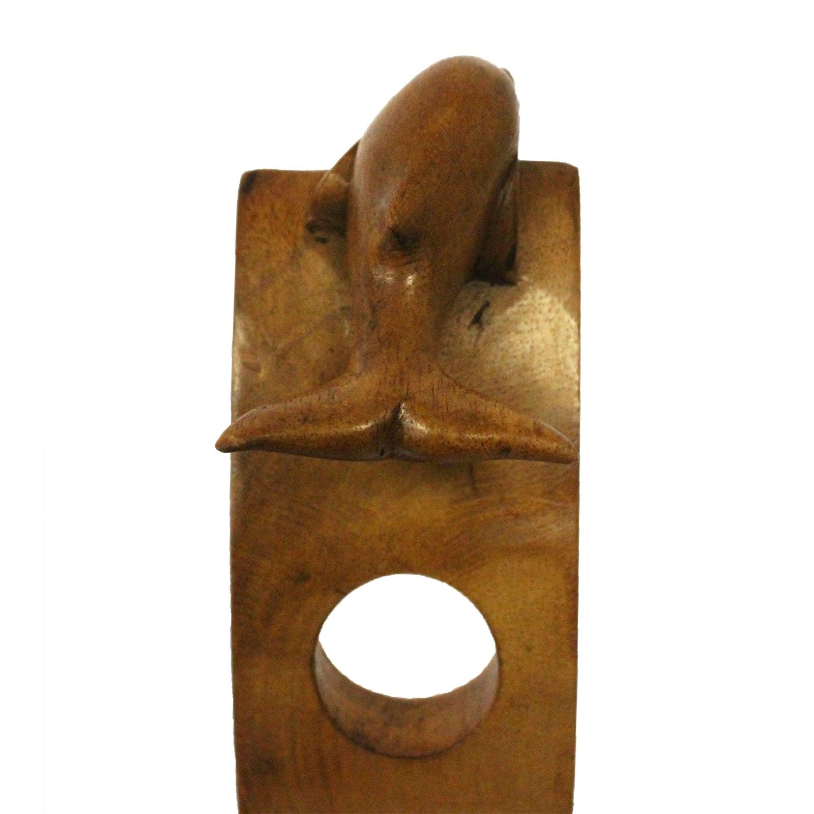 Portabottiglie Magico in Legno a Forma di Delfino - Design Artigianale