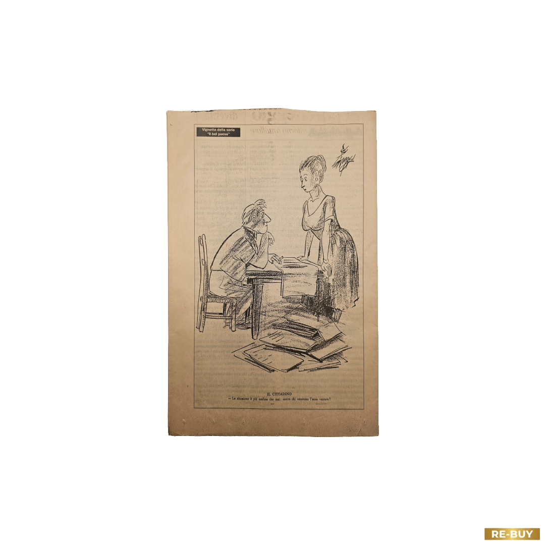 Fascicolo Storico Antico Baffo Racconta: Otto Favole Per Adulti Giovannino Guareschi Collana Rizzoli Vintage