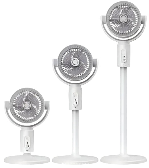 Ventilatore Ricaricabile 3-in-1 da Pavimento – Portatile, Silenzioso, Regolabile con Telecomando