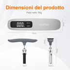 Bilancia Digitale da Bagaglio e Pacchi | con Display Retroilluminato