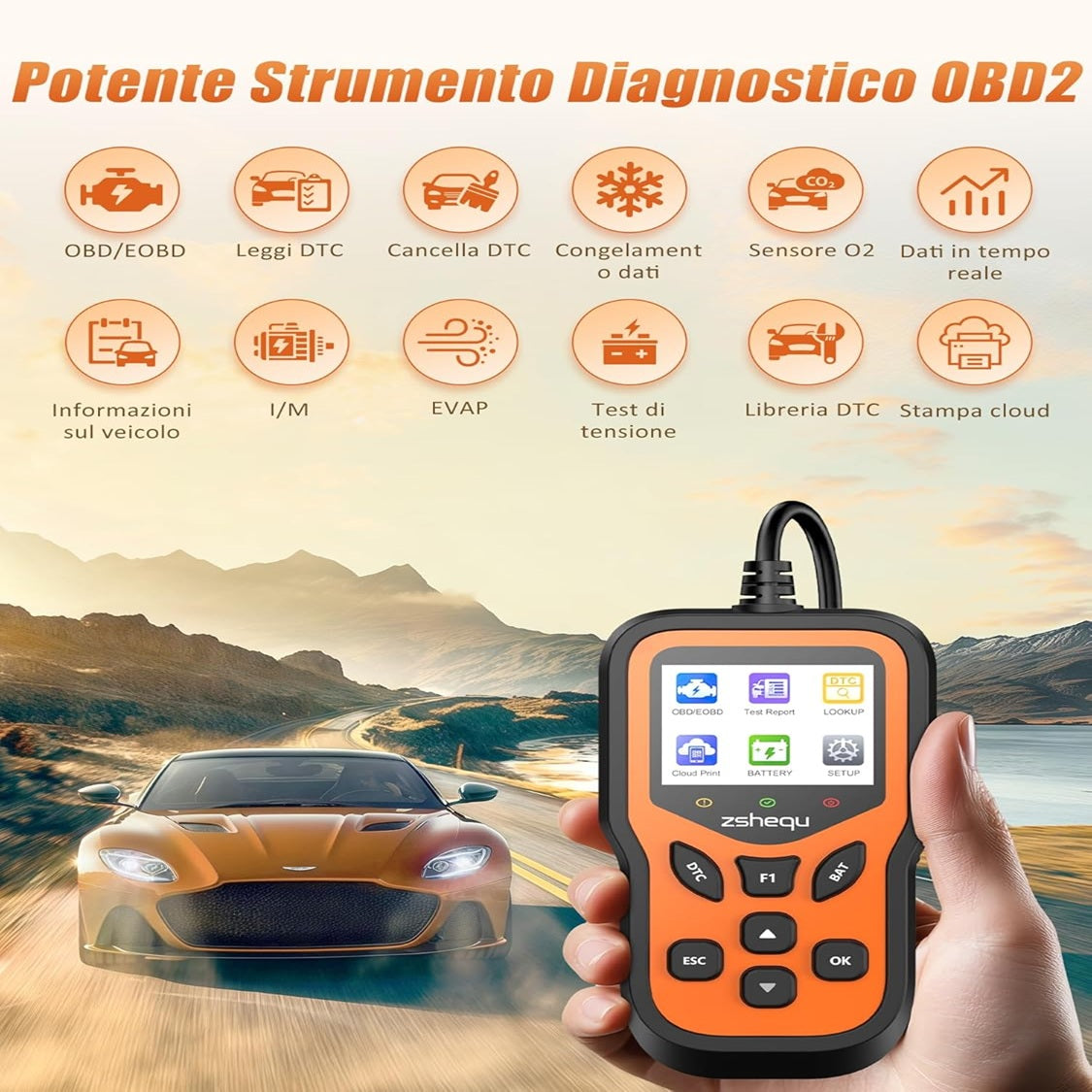 Scanner Diagnostica OBDII - 35.915 Codici Errore e Reset Motore Rapido
