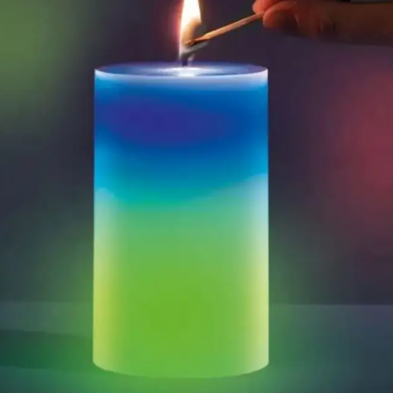 Candela Magica Arcobaleno – Effetto Colorato Solo con Fiamma Reale, Decorazione Romantica e Festiva