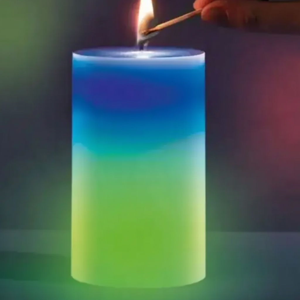 Candela Magica Arcobaleno – Effetto Colorato Solo con Fiamma Reale, Decorazione Romantica e Festiva