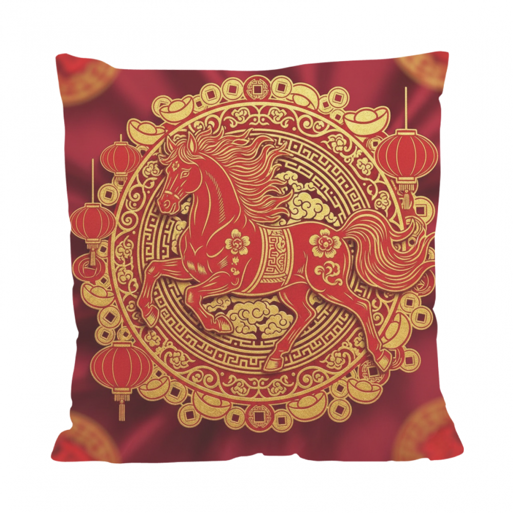 Cuscino 38x38cm 100% Poliestere Pettinato - Chinese New Year Edition
