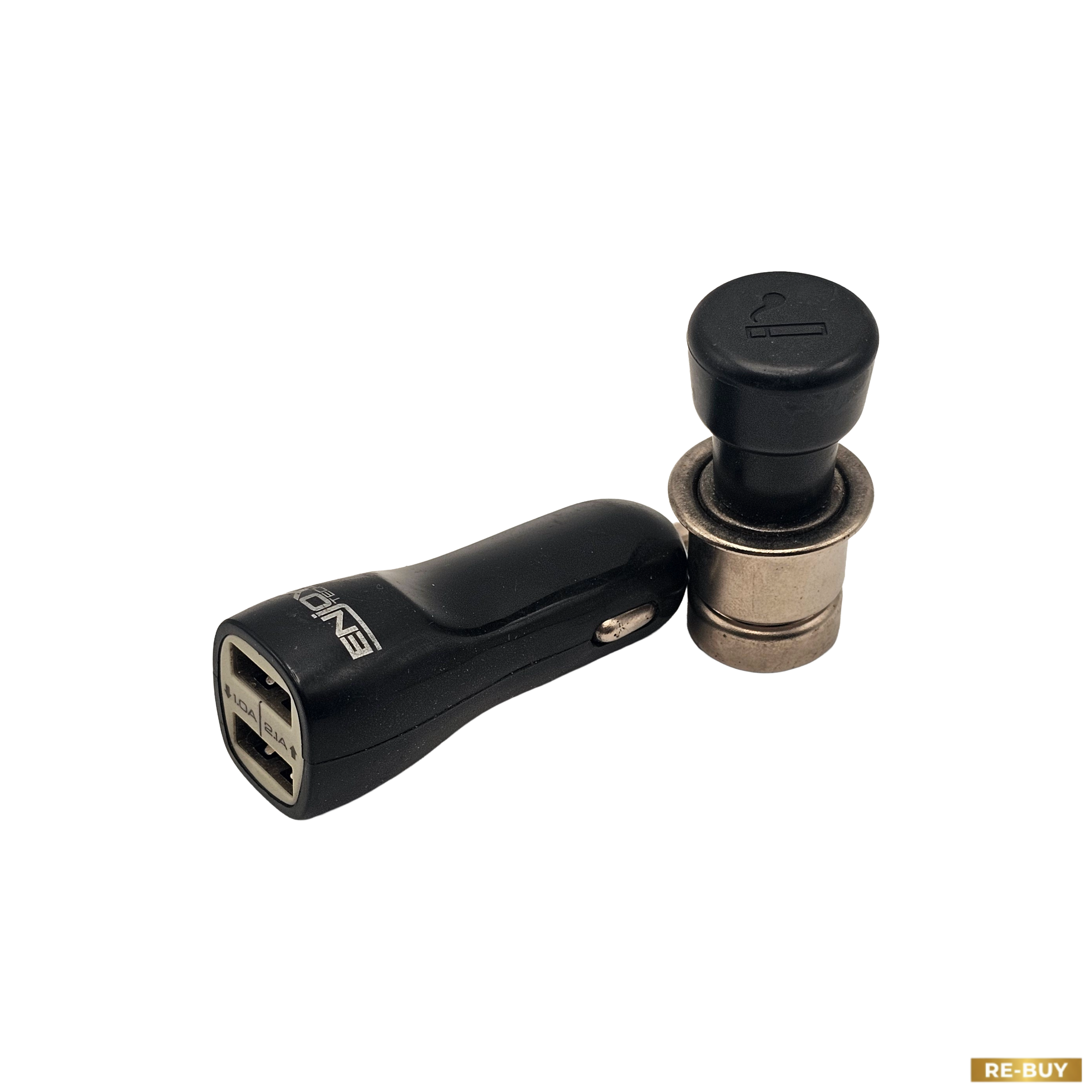 Set Completo Caricabatterie Auto USB Enjoy + Accendisigari Classico 12V