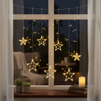 Catena Luminosa a LED per Finestra – Forme Natalizie Assortite – Luce Bianca Calda