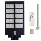 Lampione Solare LED Esterno con Staffa - 1200W, 840 LED, 18000mAh, Telecomando e Sensore di Movimento