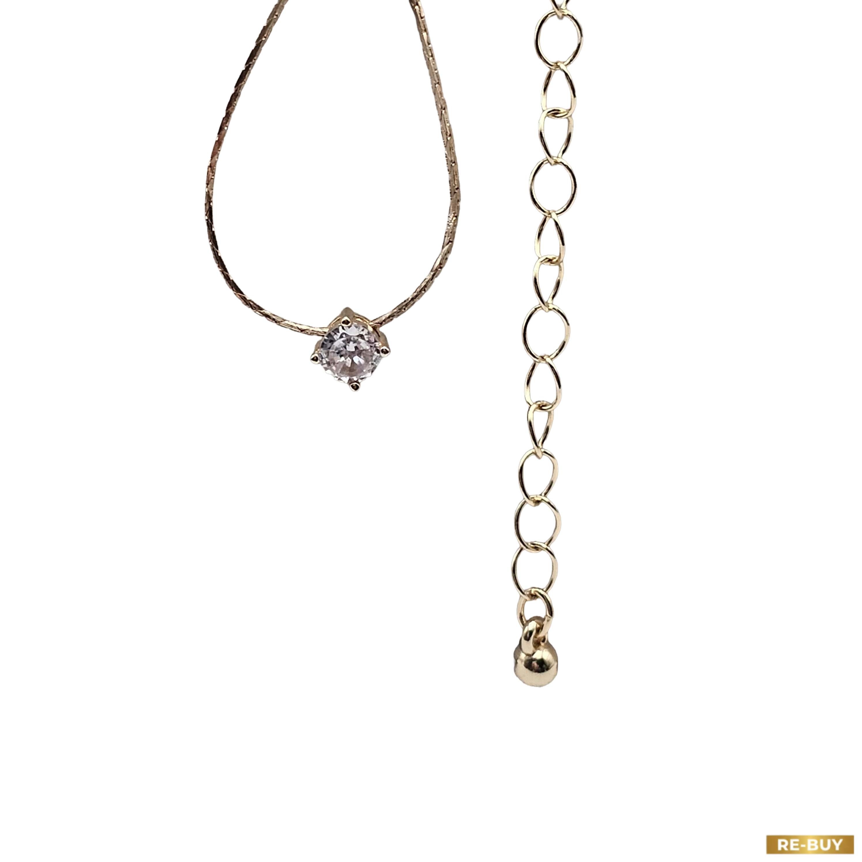 Girocollo Minimal Solitaire - Tonalità Oro con Pendente Punto Luce