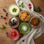 Set 6 Ciotole Monoporzione in Vetro Arrotondate per Dessert Salse e Aperitivi