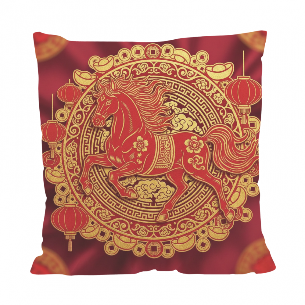 Cuscino 38x38cm 100% Poliestere Pettinato - Chinese New Year Edition