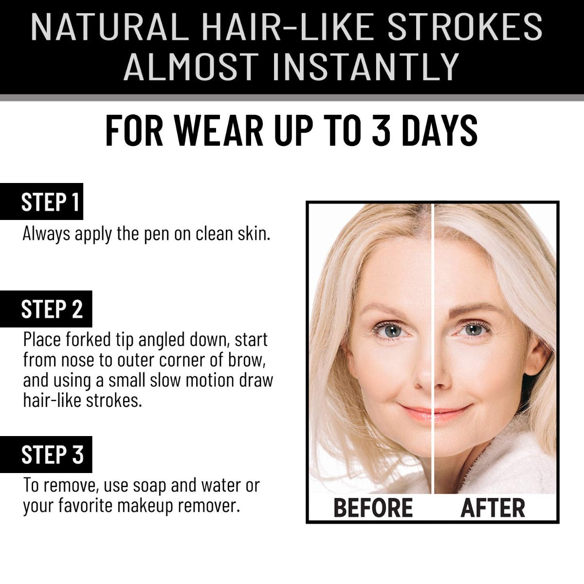 BELLA BROW By Dream Look, per Microblading Eyebrowpenna di precisione con applicatore