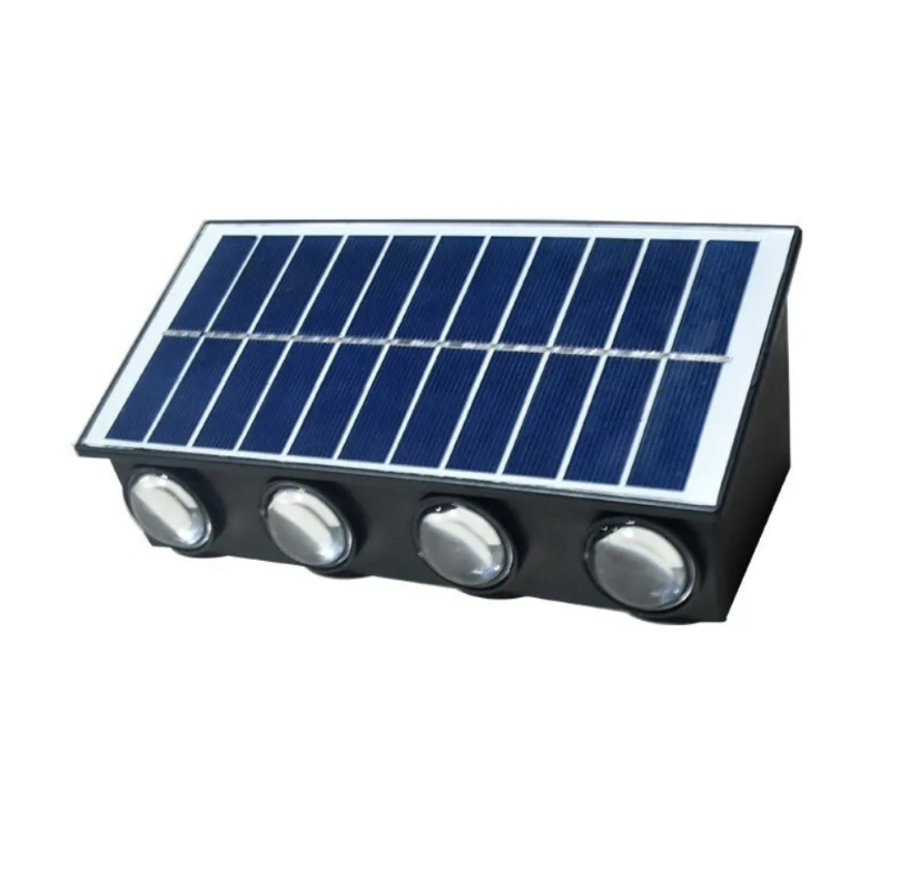 Lampada Solare da Parete con 8 LED Ideale per Giardino