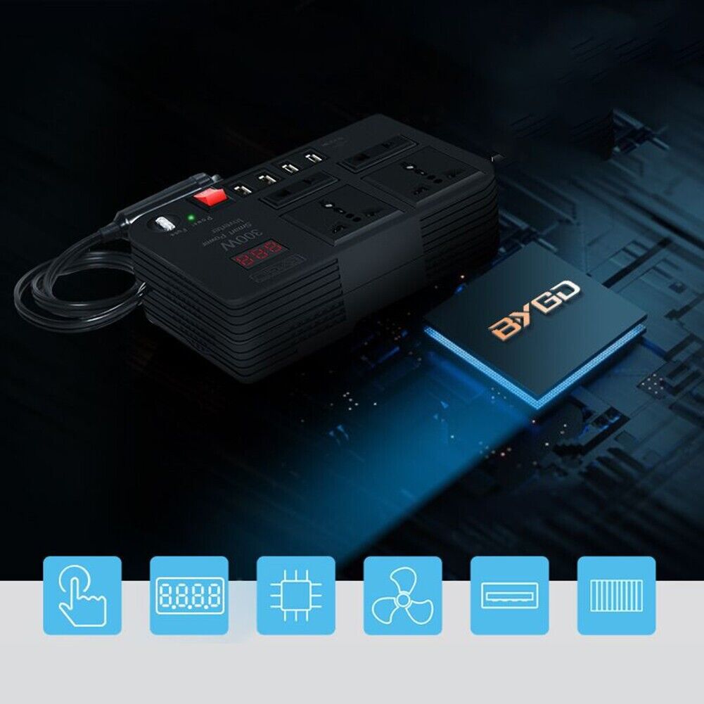 Auto Inverter 4 USB Veloce Carica Convertitore