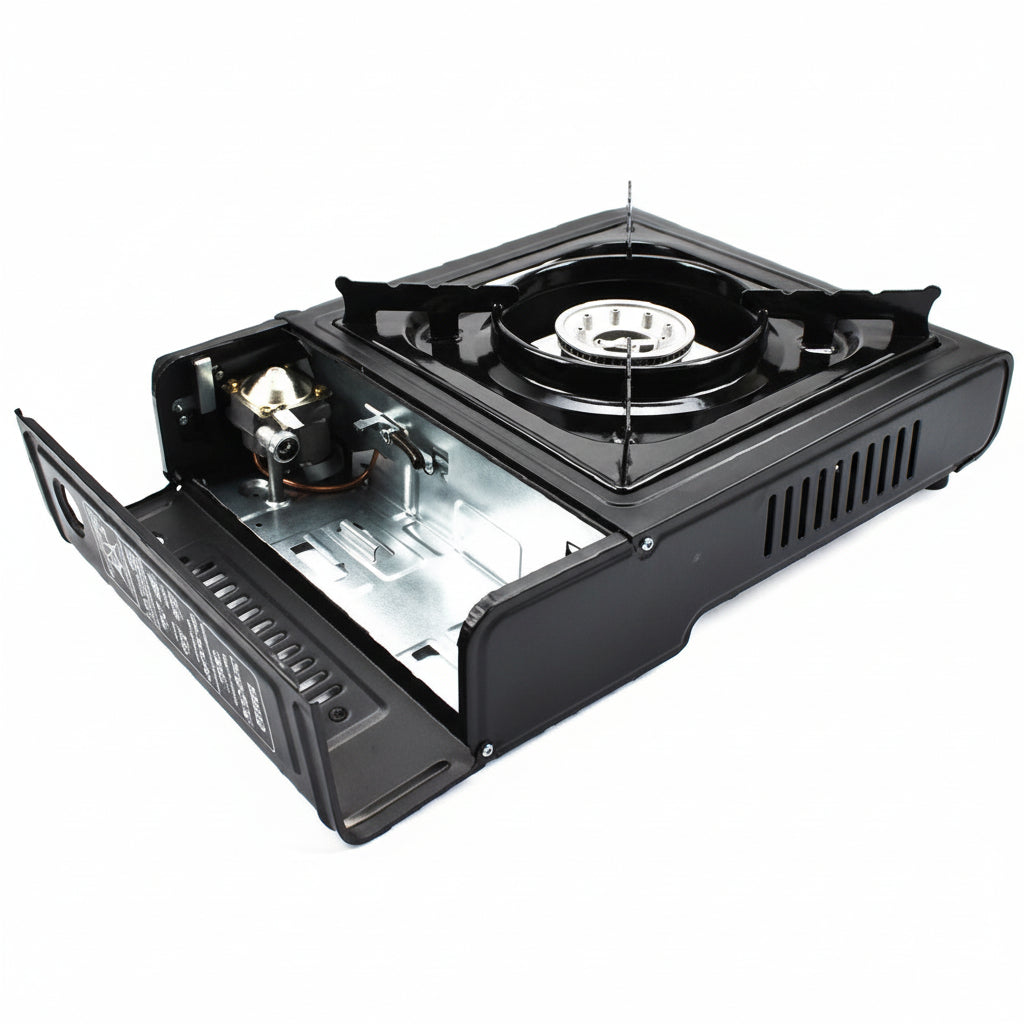 Fornello Acciaio a Gas Campeggio/Casa Portatile 2900w Piano Cottura
