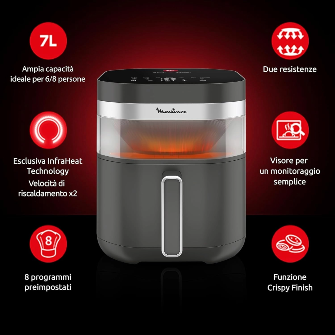 Friggitrice Aria Moulinex Infrarossi con Cestello XL