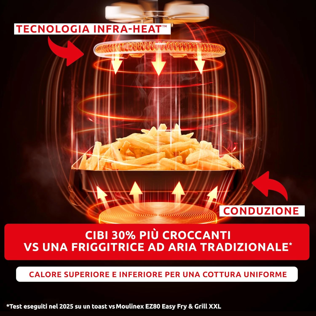 Friggitrice Aria Moulinex Infrarossi con Cestello XL