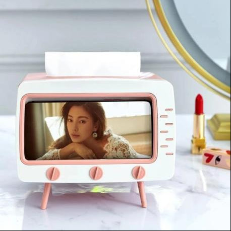 Scatola per fazzoletti creativa a forma di TV porta fazzoletti