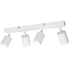Barra Faretti Orientabili 4 Luci Moderno Plafoniera Soffitto Parete