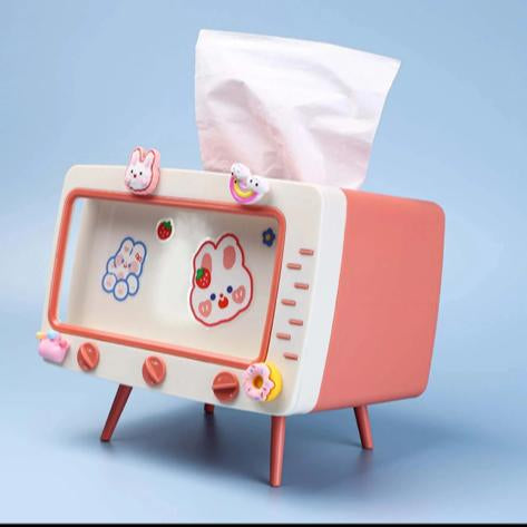 Scatola per fazzoletti creativa a forma di TV porta fazzoletti