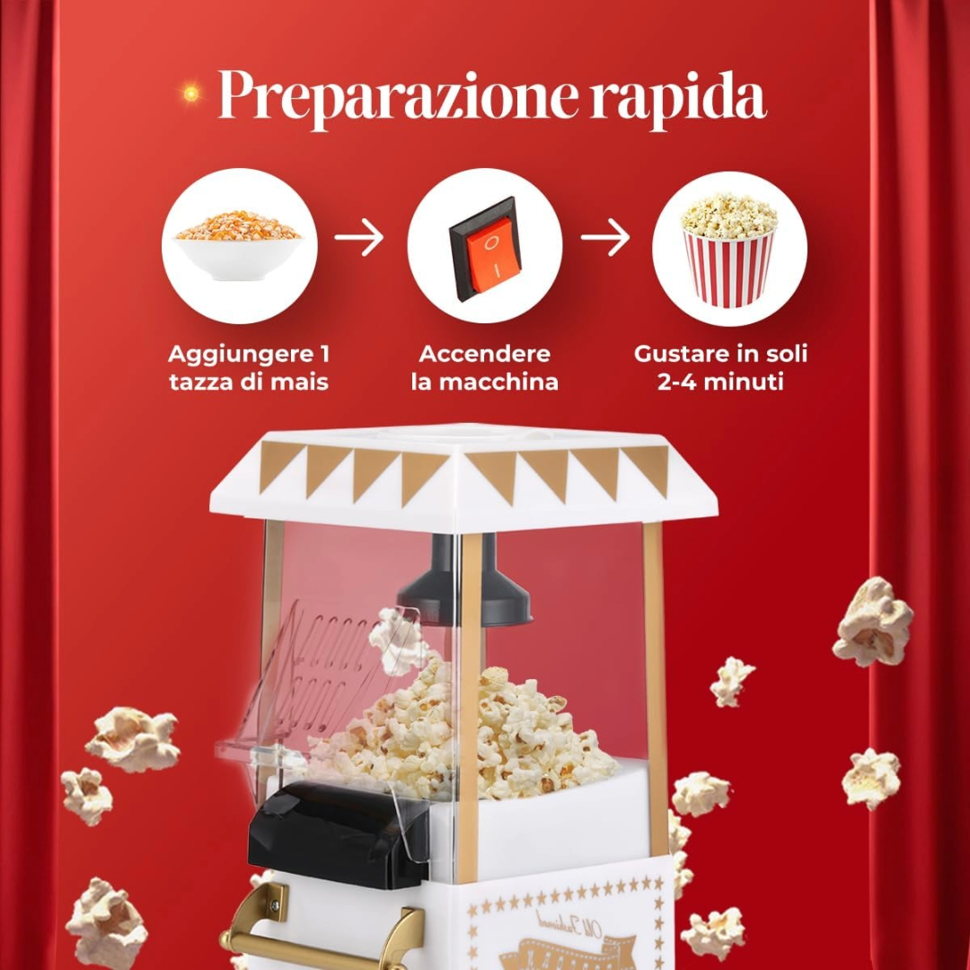 Macchina per Pop Corn Vintage Senza Olio