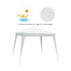 Gazebo 3x3 m da Esterno con Struttura in Ferro e Telo in Polietilene 100g – Altezza 2,45 m – Robusto, Impermeabile, Facile da Montare