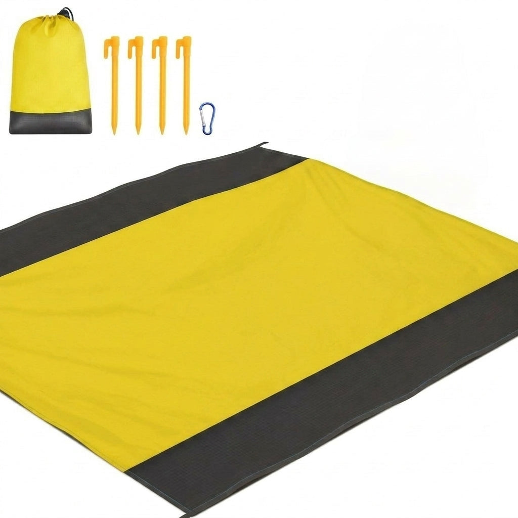 Coperta da Spiaggia Anti-Sabbia XXL 210x200 Telo Mare per Picnic e Campeggio