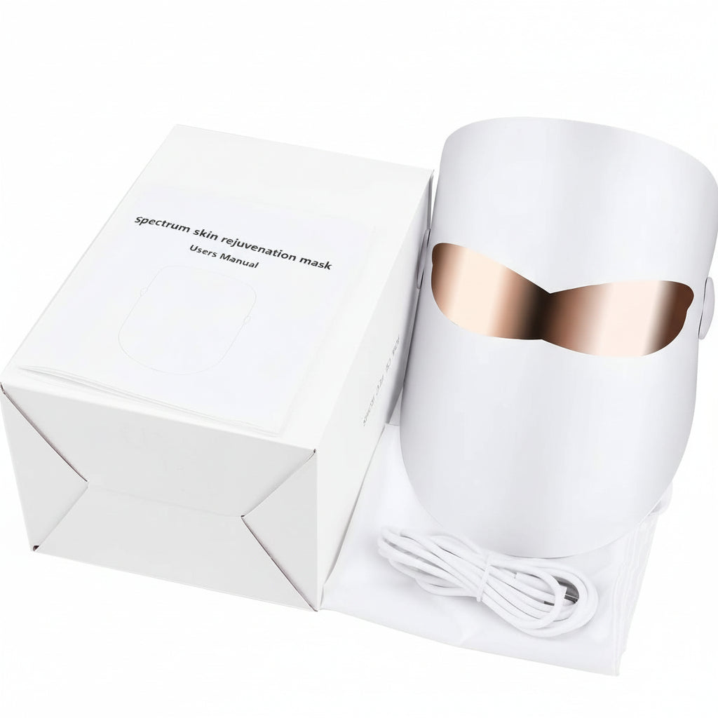 Maschera per terapia della luce del viso con USB a uso domestico