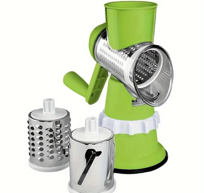 Affettatrice e Grattugia Rotativa Manuale da Cucina – Per Verdure, Frutta, Formaggi e Patate