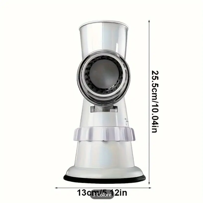 Affettatrice e Grattugia Rotativa Manuale da Cucina – Per Verdure, Frutta, Formaggi e Patate