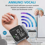 Misuratore di Pressione da Polso – Display LED HD Retroilluminato, Modalità Silenziosa, Funzione Vocale, Doppio Utente