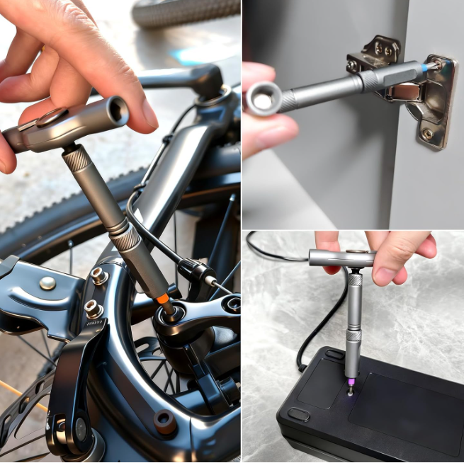 24 in 1 Magnetic Screwdriver Set Cacciaviti Multifunzionale con Manico a Cricchetto Rimovibile