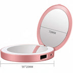 Specchio per Il Trucco Compatto con Luce a LED