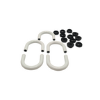 Kit Maniglie a U in Metallo Verniciato Bianco con Guarnizioni