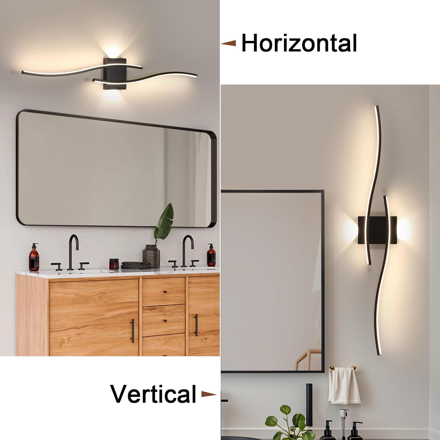 Applique da Parete LED Moderna a Linee Curve (27W - Luce Neutra)