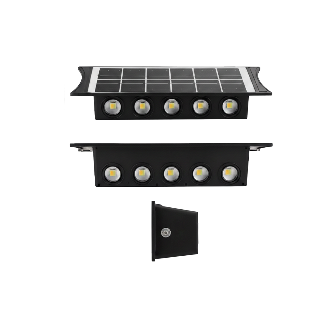 Lampada Solare da Parete con 10 LED, Luce Fredda , per Esterni Giardino