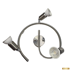 Lampadario Globo Lighting 3 Luci GU10 – Spirale Cromata (Usato con Segni di Usura)