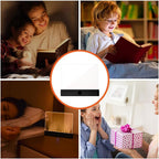 Lampada LED da Lettura a Pannello Ricaricabile per Libro con 3 Tonalità