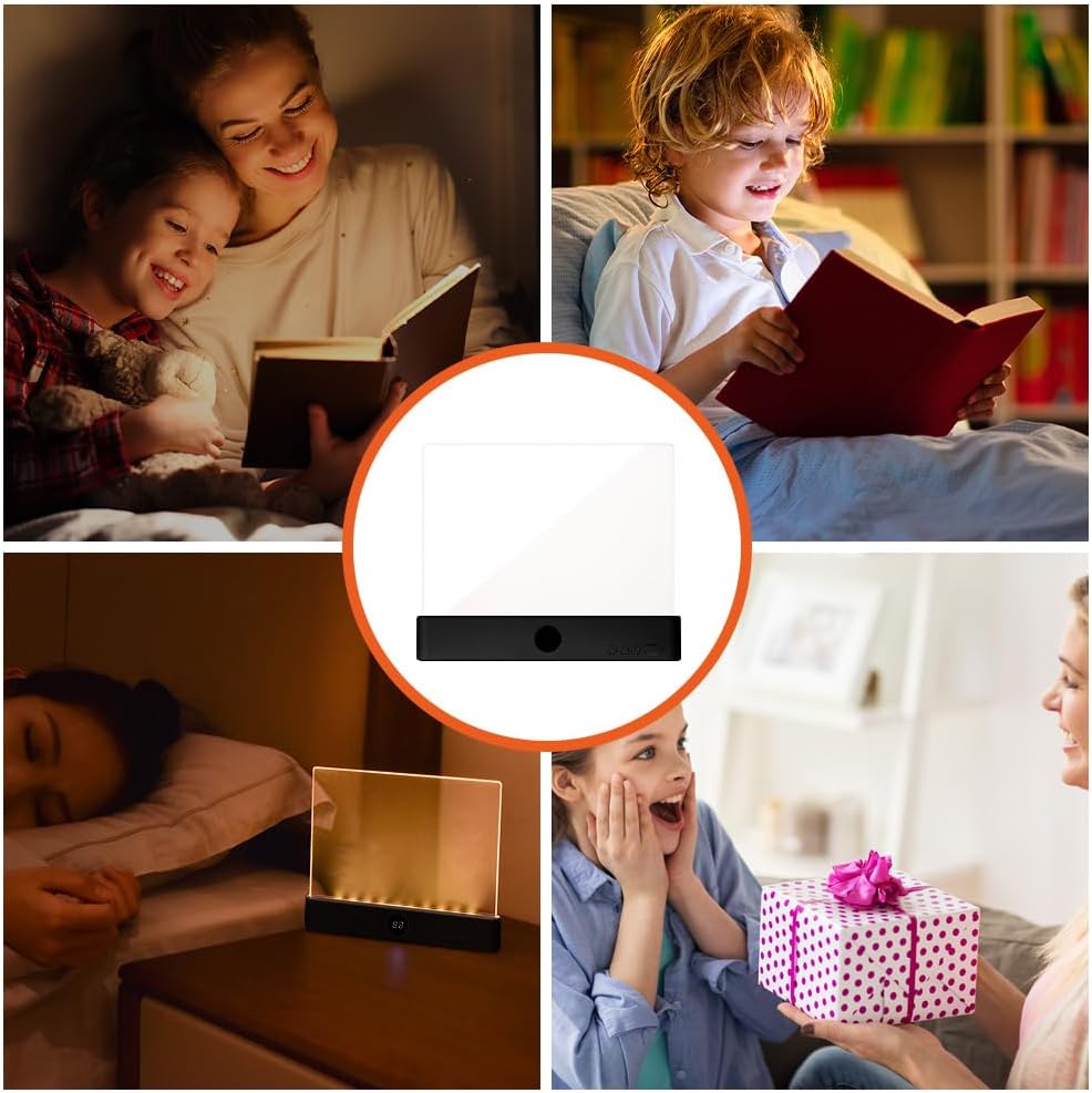 Lampada LED da Lettura a Pannello Ricaricabile per Libro con 3 Tonalità
