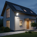 Lampione Solare LED Esterno con Staffa - 1200W, 840 LED, 18000mAh, Telecomando e Sensore di Movimento