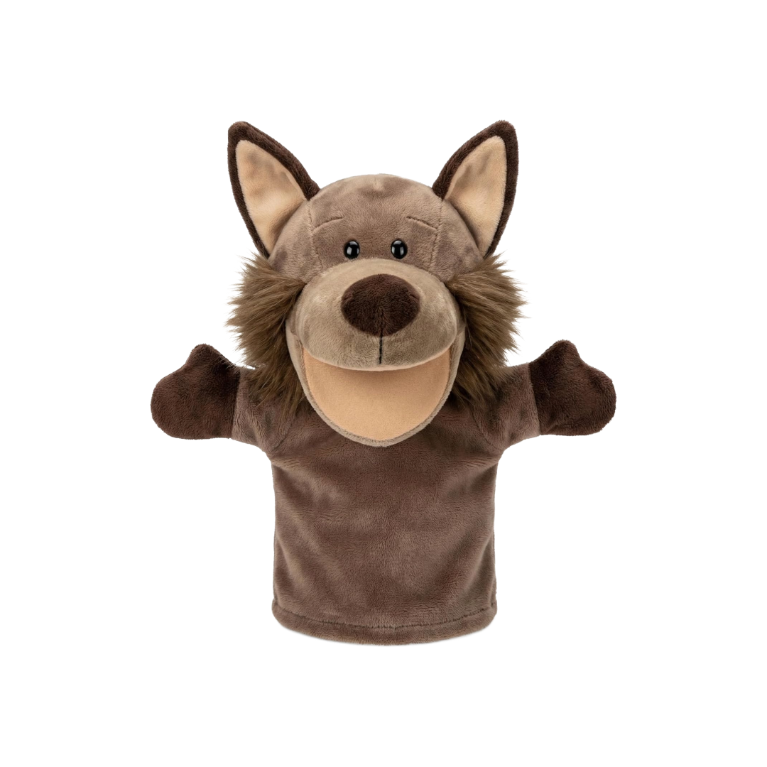 Marionette da Mano Lupo e Pecora in Peluche con Bocca Mobile