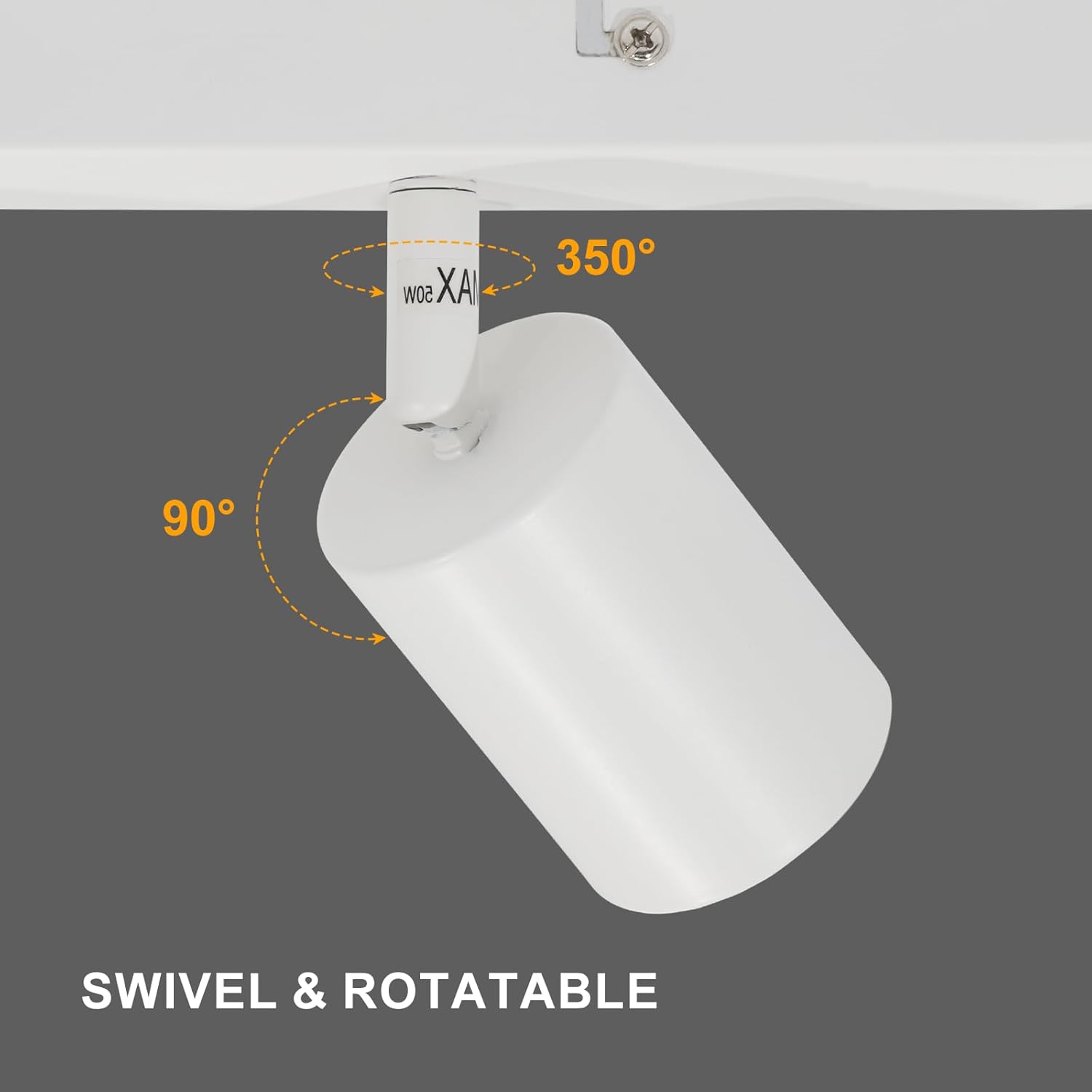 Barra Faretti Orientabili 4 Luci Moderno Plafoniera Soffitto Parete